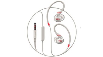 TCL ACTV100WT-EU In-ear Wired Sport Headset, IPX4, Color Crimson White